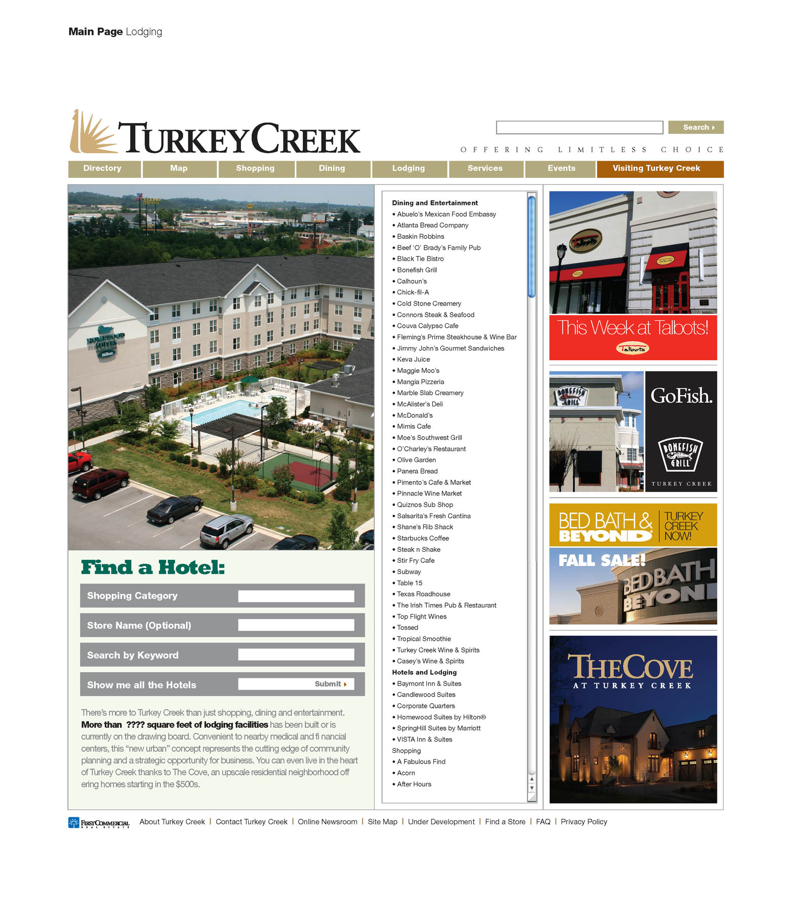 Turkey Creek Website